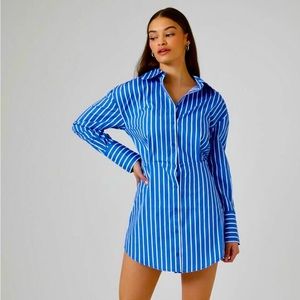 Striped Shirt Dress